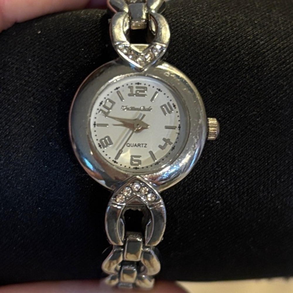 Montres Carlo Silver-tone Women's Crystal Accent Quartz Bracelet Watch
